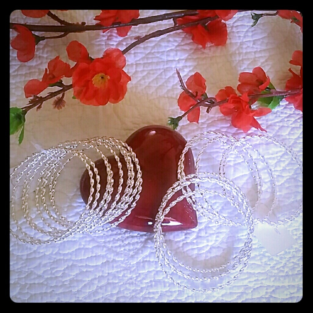 💲Silver Bangles💕